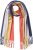 Ulla Popken Ombre Rainbow Stripe Scarf Night Blue - Modni dodatki - 