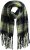 Ulla Popken Plaid Long Fringe Scarf Yellow Green - Modni dodatki - 