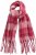 Ulla Popken Plaid Long Fringe Scarf Aubergine - Modni dodatki - 