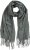 Ulla Popken Fringed Scarf Graphite Grey - Modni dodatki - 