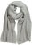Ulla Popken Garter Stitch Knit Scarf Light Grey Melange - Modni dodatki - 
