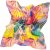 Ulla Popken Colorful Square Silk Scarf Rainbow - Modni dodatki - 