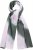 Ulla Popken Batik Striped Scarf Lavender - Modni dodatki - 