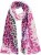 Ulla Popken Rainbow Leopard Print Scarf Pink - Modni dodatki - 