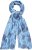 Ulla Popken Circle Print Scarf Blue - Modni dodatki - 