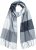 Ulla Popken Checked Fringed Hem Scarf Light Grey Melange - Modni dodatki - 