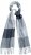 Ulla Popken Checked Fringed Hem Scarf Light Grey Melange - Modni dodatki - 
