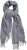 Ulla Popken Ribbed Knit Fringed Hem Scarf Grey Melange - Modni dodatki - 