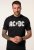 JP1880 AC/DC Classic Logo Band T-Shirt Black - Kratke Majice - Moške kratke majice za močnejše postave