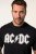 JP1880 AC/DC Classic Logo Band T-Shirt Black - Kratke Majice - Moške kratke majice za močnejše postave