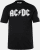 JP1880 AC/DC Classic Logo Band T-Shirt Black - Kratke Majice - Moške kratke majice za močnejše postave