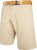 Kam Jeans 3402 Belted Dobby Weave Stretch Chino Shorts Beige - Kratke hlače - Moške Kratke Hlače za Močnejše Postave