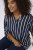 Kaffe Curve Sida Bluza Midnight/Kredna Črtasta - Bluze & Tunike - 