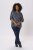 Kaffe Curve Sida Bluza Midnight/Kredna Črtasta - Bluze & Tunike - 