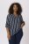Kaffe Curve Sida Bluza Midnight/Kredna Črtasta - Bluze & Tunike - 
