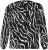 Kaffe Curve Mirta Tilly Bluza Črna/Antique Zebra Vzorec - Bluze & Tunike - 