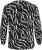 Kaffe Curve Mirta Tilly Bluza Črna/Antique Zebra Vzorec - Bluze & Tunike - 