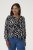 Kaffe Curve Mirta Tilly Bluza Črna/Antique Zebra Vzorec - Bluze & Tunike - 