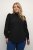 Kaffe Curve Ditta Smock Bluza Globoko Črna - Bluze & Tunike - 
