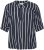 Kaffe Curve Sida Bluza Midnight/Kredna Črtasta - Bluze & Tunike - 