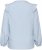 Kaffe Curve Lenia Flounce Shirt Powder Blue Stripe - Bluzne srajce - 