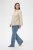 Kaffe Curve Josa Shirt Feather Grey Stripe - Bluzne srajce - 