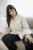 Kaffe Curve Josa Shirt Feather Grey Stripe - Bluzne srajce - 