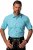 JP1880 Shirt Traditional Short Sleeve Turquoise - Srajce - Moške srajce za Močnejše Postave