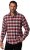 JP1880 Shirt Flannel Checked Long Sleeve Red TALL - MOŠKA OBLAČILA MT-6XLT - DALJŠI kroji