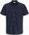 Jack & Jones Henry Slub Short Sleeve Navy - Srajce - Moške srajce za Močnejše Postave