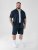 D555 Connor Stretch Cuban Collar Resort Short Sleeve Shirt Navy - Srajce - Moške srajce za Močnejše Postave