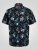 D555 Corden Hawaiian AOP Cuban Collar Resort Short Sleeve Navy - Srajce kratek rokav - 