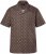JP1880 Boxy Cuba Short Sleeve Shirt Brown - Srajce - Moške srajce za Močnejše Postave