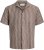 Jack & Jones Montauk Crochet Short Sleeve Shirt Dark Red - Srajce kratek rokav - 
