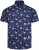 Kam Jeans 6068 Flamingo Short Sleeve Shirt Navy - Srajce - Moške srajce za Močnejše Postave