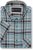 Kam Jeans 6339 Checked Short Sleeve Shirt Mineral Blue - Srajce - Moške srajce za Močnejše Postave