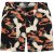 JP1880 Bermuda Shorts Floral All-over Print Black - Kratke hlače - Moške Kratke Hlače za Močnejše Postave