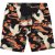 JP1880 Bermuda Shorts Floral All-over Print Black - Kratke hlače - Moške Kratke Hlače za Močnejše Postave