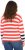 Ulla Popken Mixed Stripe Long Sleeve Sweater Hibiscus Red - Puloverji & jopice - 