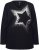 Ulla Popken Sequined Star Rolled Edge Sweater Black - Puloverji & jopice - 
