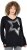 Ulla Popken Sequined Star Rolled Edge Sweater Black - Puloverji & jopice - 