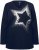 Ulla Popken Sequined Star Rolled Edge Sweater Navy - Puloverji & jopice - 