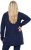 Ulla Popken Space Yarn Oversized Turtleneck Sweater Blue - Puloverji & jopice - 