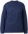 Ulla Popken Textured Glitter Embroidery Oversized Sweater Ink Blue - Puloverji & jopice - 