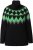 Ulla Popken Neon Alpine Pattern Long Sleeve Turtleneck Sweater Apple Green - Puloverji & jopice - 