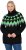 Ulla Popken Neon Alpine Pattern Long Sleeve Turtleneck Sweater Apple Green - Puloverji & jopice - 