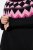 Ulla Popken Neon Alpine Pattern Long Sleeve Turtleneck Sweater Light Pink - Puloverji & jopice - Udobni puloverji in pletenine