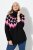 Ulla Popken Neon Alpine Pattern Long Sleeve Turtleneck Sweater Light Pink - Puloverji & jopice - Udobni puloverji in pletenine