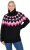 Ulla Popken Neon Alpine Pattern Long Sleeve Turtleneck Sweater Light Pink - Puloverji & jopice - 