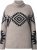Ulla Popken Aztec Pattern Turtleneck Sweater Pebble Grey - Puloverji & jopice - 